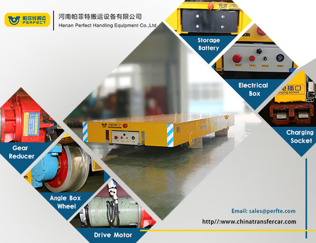 Wireless Control Electric Transfer Cart 20t Heavy Duty Handling