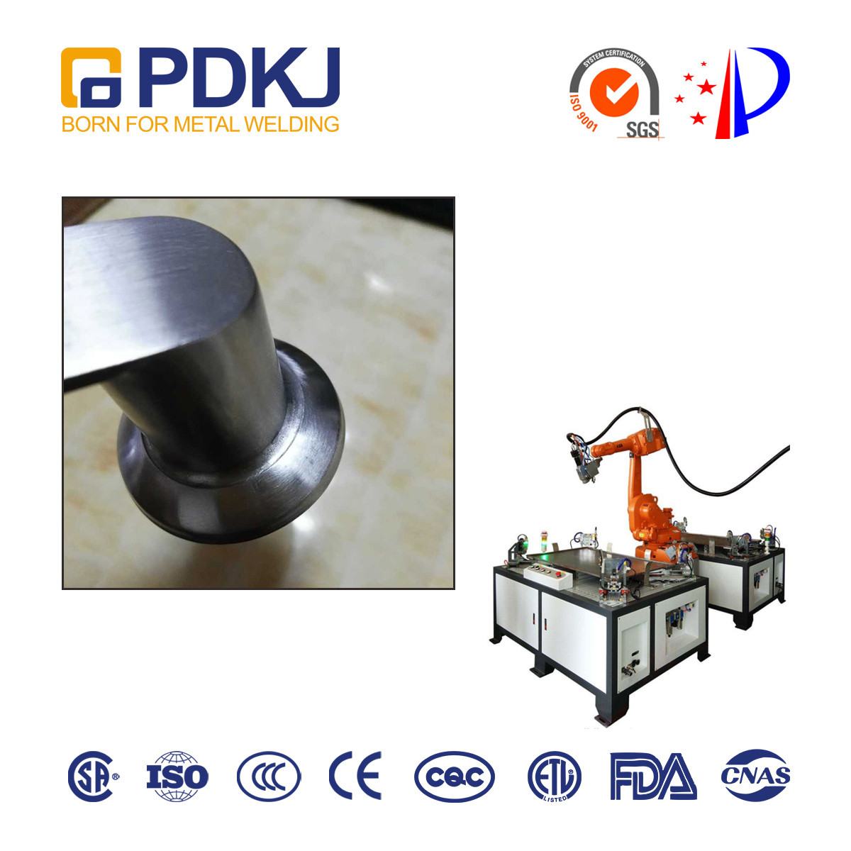 6 Axis 3000W Industrial Welding Robot Mig Machine SW For Handrail