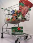 CE 100L Supermarket Grocery Store Shopping Cart Customized Logo And Color