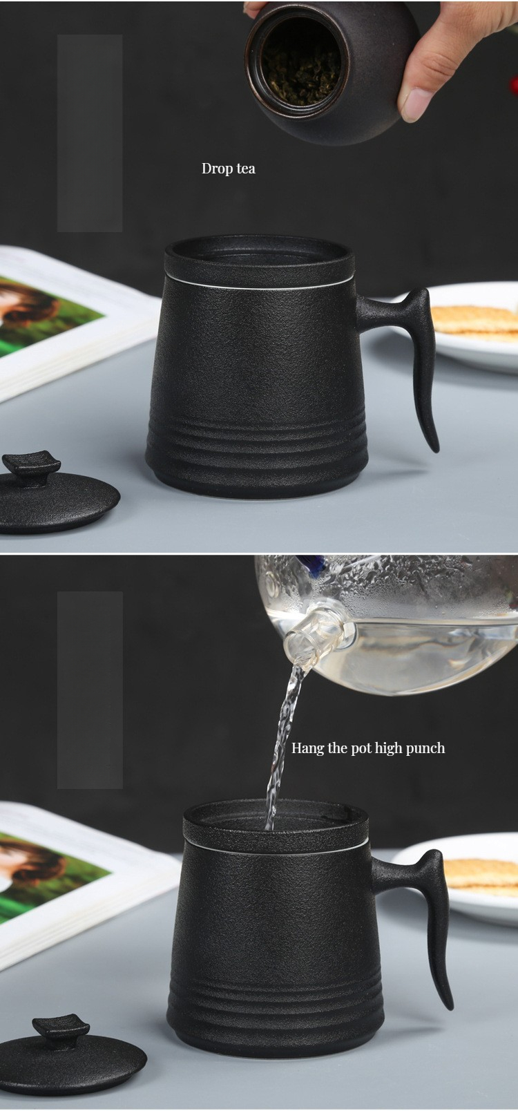 900cc Ceramic Tea Pot Set in Classic White Design with Complimentary Cups and Saucers