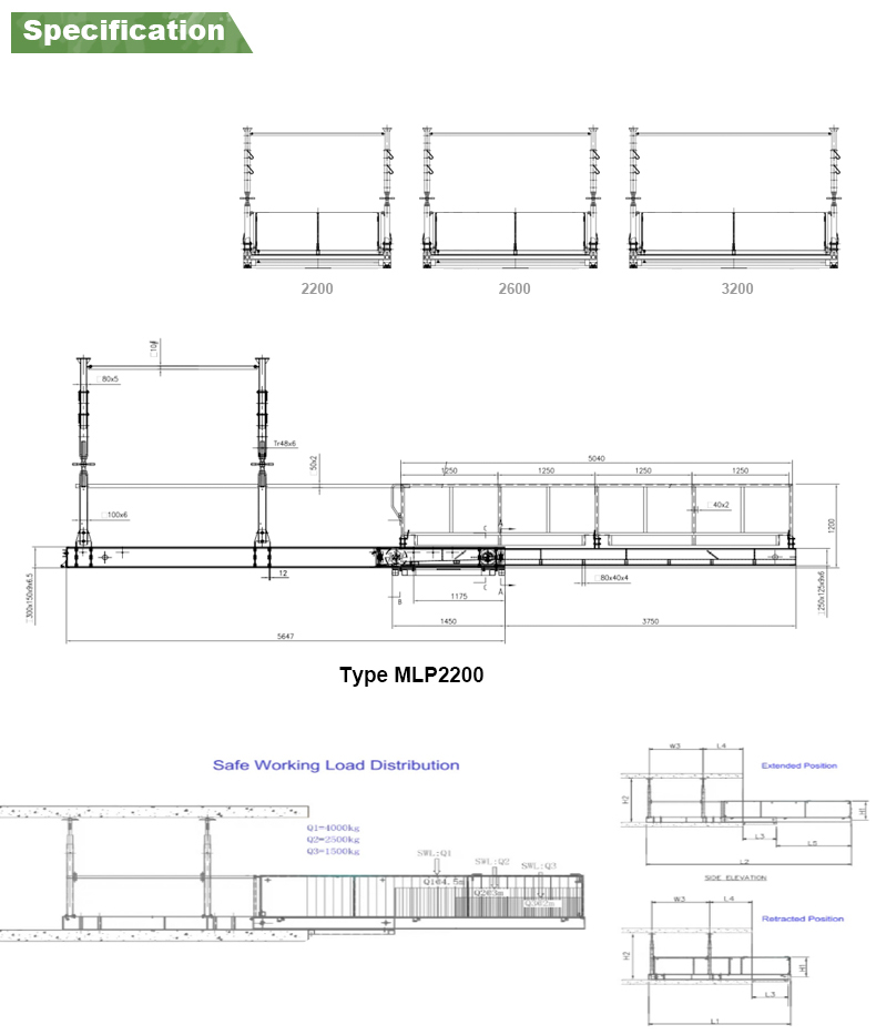 Foldable Adjustable Load Deck Platform Construction Retractable Container Loading Platform