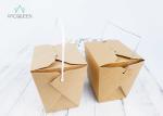 Food Grade PE Laminated Paper Takeaway Boxes With Lifting Handle For Noodles