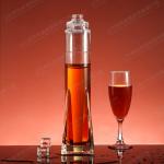 Unique Design Glass Bottle Custom Capacity Logo for Champagne Whiskey Brandy