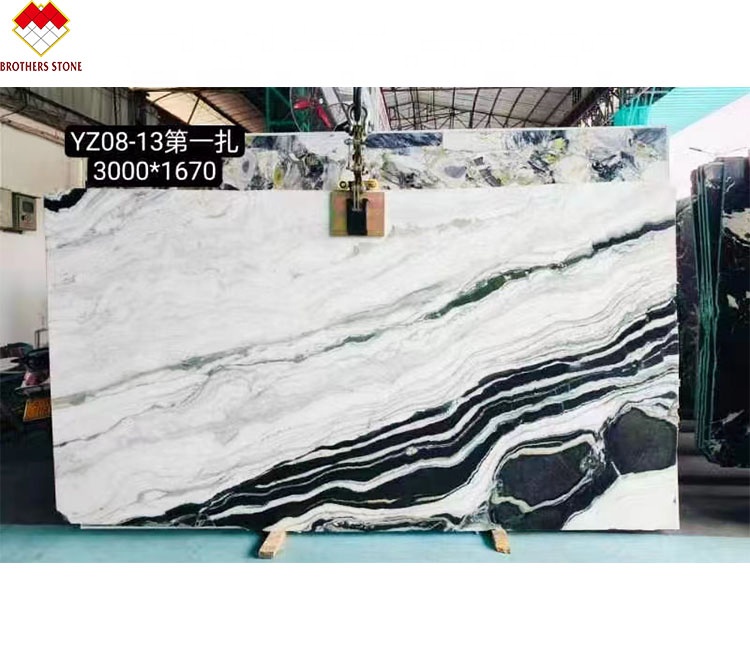 18mm Thickness Big Slab Modern Natural Panda White Marble Spiral Steps Staircase