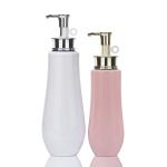 Luxury 300ml 500ml 700ml PET White Pink Unit Popular Customize Logo Gold Pump