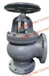 JIS F7306 MARINE CAST IRON ANGLE VALVE 2" to 14" IMPA 750216 750217 750218