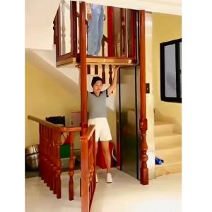 Quality Bottom Safety Touch Panel Naked Cabin Hydraulic Home Elevator 0.25 M/S wholesale