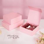 OEM/ODM Luxury Rigid Cardboard Foldable Gift Box Custom Print Pink Paper