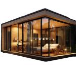 20ft 40ft Prefabricated Container Houses Modern Design Wooden Color Prefab Homes