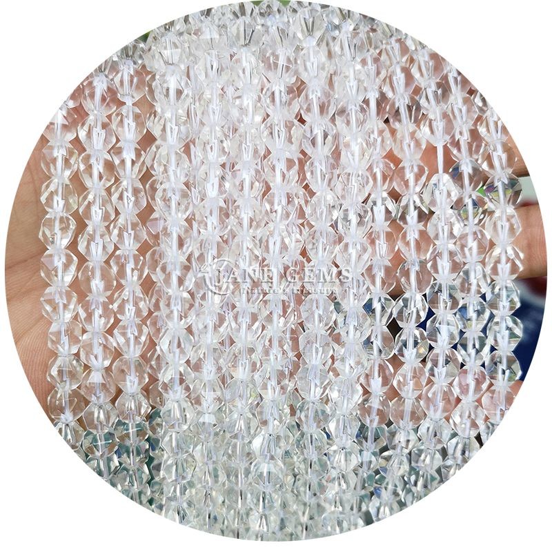 Genuine Faceted Gemstone Loose Beads High Durability for Jewelry Making