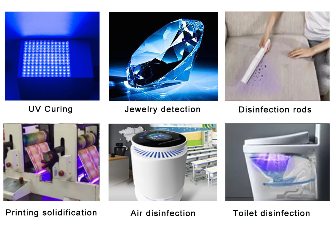 Practical 0.5W UVC UVA LED 2835 UV LED 365nm 375nm
