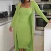 2022 New Arrivals Women Clothing Solid Color sexy dress set Two Piece outfit