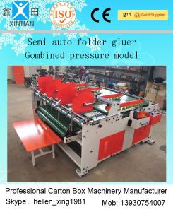 Quality High Efficiency Semi Automatic Carton Folder Gluer Machine For Carton Box wholesale
