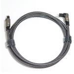 90 Degree Optical Toslink Audio Cable OD5.0 Knited Rope For Soundbar 5M