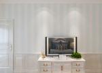 Blue and White Stripes Pattern European Style Living Room Wallpaper