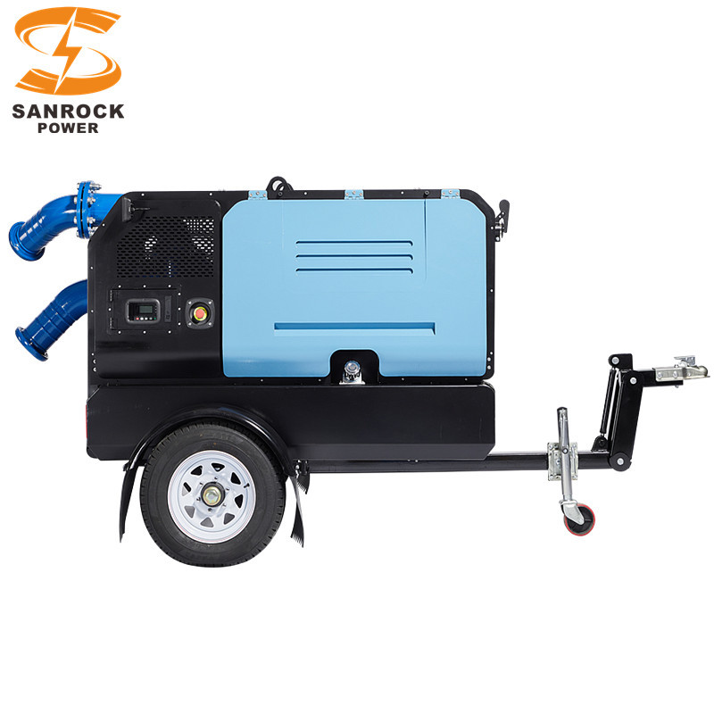 High Pressure Diesel Water Pump Emergency Flood Control Trailer Mounted Sewage Pump