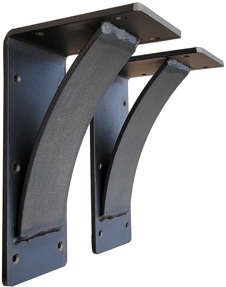 Triangular Carbon Steel Shelf Brackets for Heavy Duty 450lbs Load in Garage Workshop