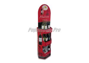 Quality Floor Standing Custom Cardboard Standee For 750ml Red Wine Holding wholesale