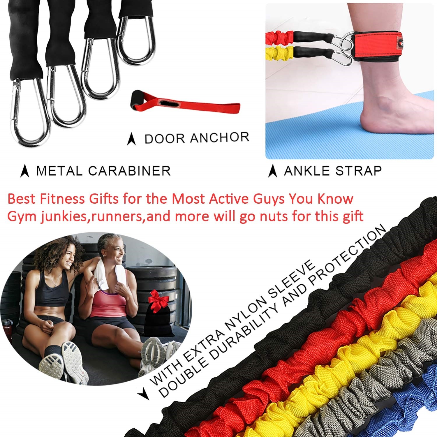 Fabric Cloth Elastic Nylon Sleeves Anti Snap Tube Resistance Bands