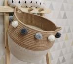 OEM Home Center Decoration Easter Woven Big Blue Cotton Rope Baby Storage