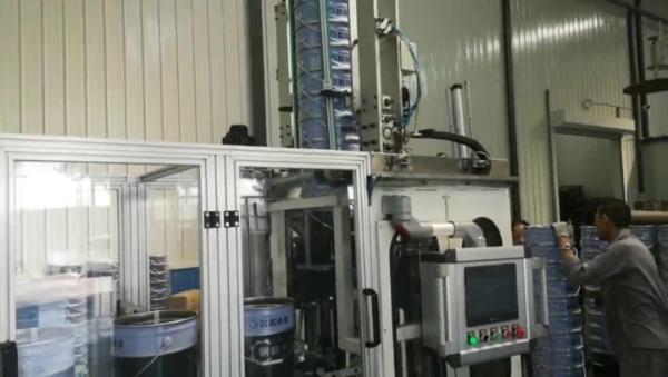 Cheap Steel Pail palletizing machine for packing 10-25L Conical pail for sale