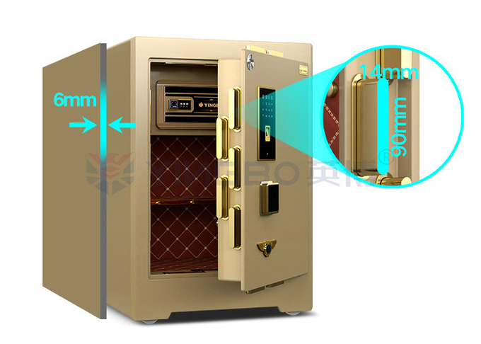 YB/ZY-60 Dual Intelligent Alarm safe deposit box Luxury Smart For Security With 3D Stereo Soft-Roll Leather
