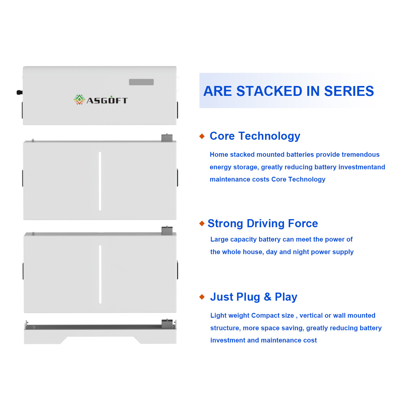 UL Certification USA High Voltage Stacked Solar Energy Storage Lifepo4 Batteries