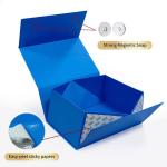 Custom Clothing Luxury Rigid Box with Gold Foil Stamping and Blue Magnetic