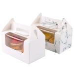 Handheld Biscuit Cake Windowed Food Gift Boxes Cardboard Customized for Wedding