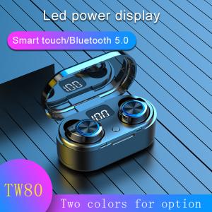 Quality LED Display Transmission 10m TW80 Waterproof Wireless Bluetooth Earbuds wholesale
