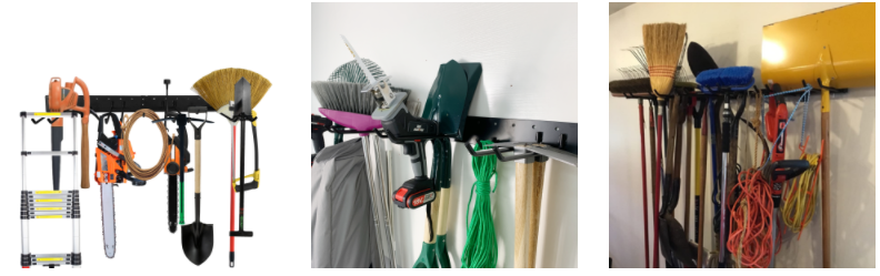 Convenient Wall Mounted Shovel Organizer for Long Handled Tools and Garden Equipment