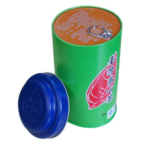 Round Metal Box Tea Tin Box Tea Storage Tins Wholesale Tin Canisters with Paper