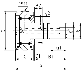 Gcr15 Chrome Steel CF30-2BUUR CF30-2UUR CF30-2BR Bolt Roller Needle Bearing Hot Sale