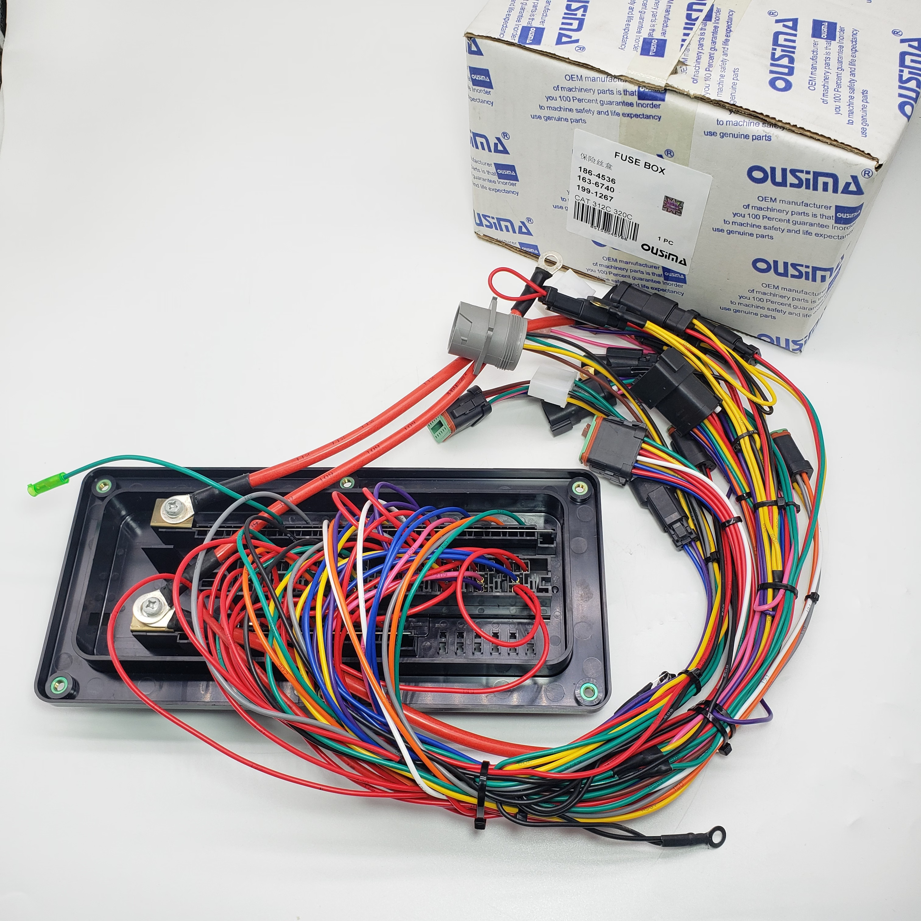 Wiring Harness Fuse Box Assembly 186-4536 163-6740 199-1267 CAT 320C