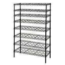 China Common Commercial Wire Shelving , 8 Tier Freestanding Organizer Holder And Water Bottle Storage Metal Wire Wine Rack on sale