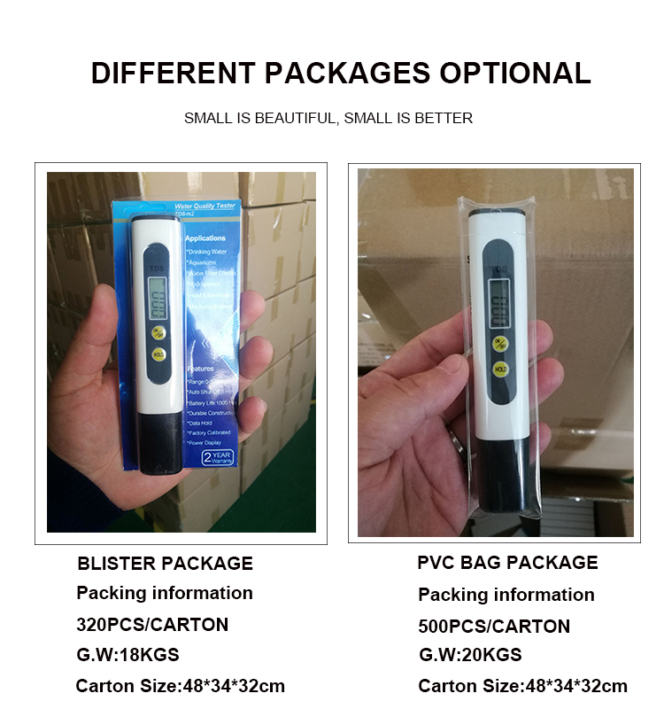 Customized Pen Type TDS Probe for Aquarium Pool Hydroponic Portable LCD Display TDS Meter