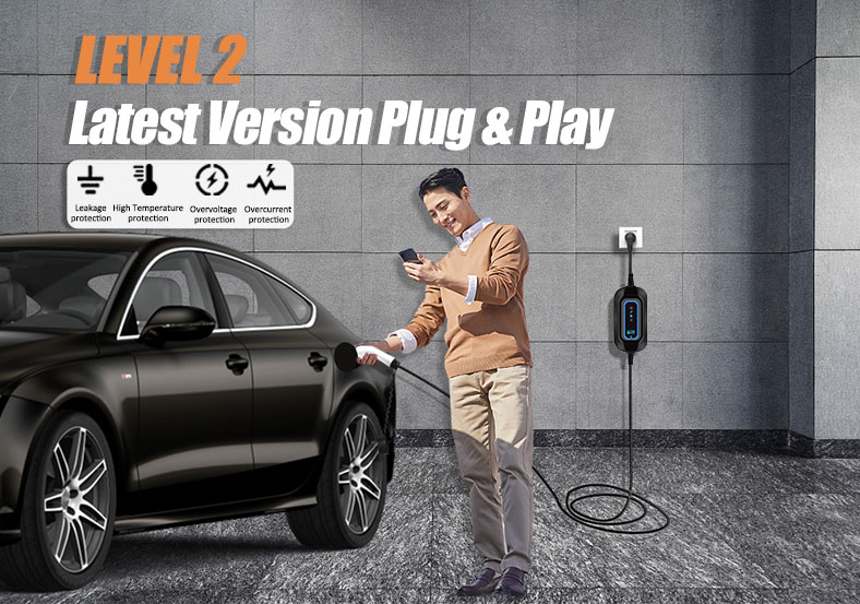 AC and PE Insulation Detection Smart Electric Car Charger Station for All GM Models