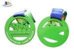 Spay Green Zinc Alloy 65*4MM Walking Stock Medals