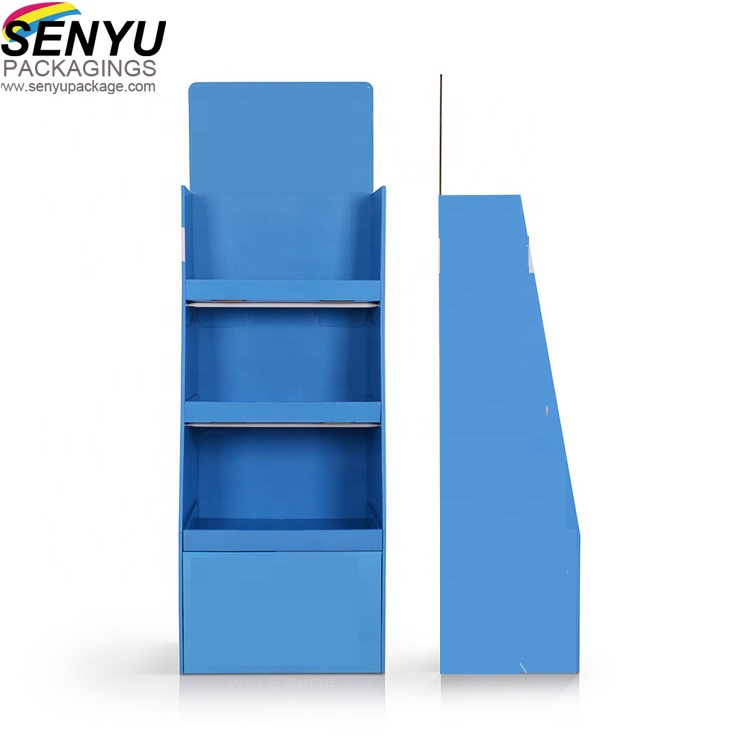 Template Cardboard Floor Display Stands for Mockup Custom Poster Folding Pop Up