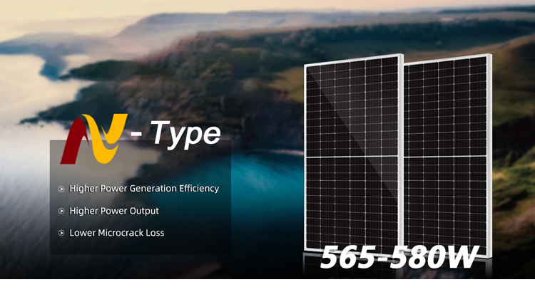 N-Type 560 580 610w 700w Monocrystalline Solar Panels with CE TUV IEC Certification
