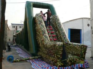 Quality Inflatable Military Zip Line Ride Sport For Children Entertainment Games wholesale