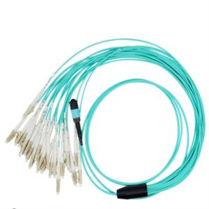 Quality MTP F - LC 8 Core Optical Fiber Patch Cord 6m Round LSZH Jacket For Warehouses wholesale