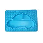 Car Shape Silicone Baby Suction Plate BPA Free Divided Dinner Plates