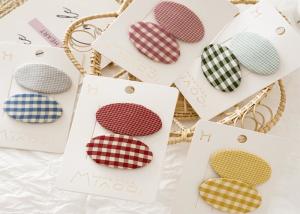 Quality Girls baby hair clip set DIY INS cute BB clip candy color plaid hair clip wholesale accessories wholesale