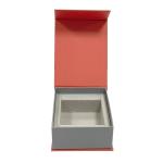 Varnished Red Book Shape Rectangle Magnetic Gift Box with Flip Top and Magnetic