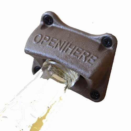 Unique Design Cast Iron Folk Art Opener Here Rectangle Shape Bar Horse Wall-mounted Beer Bottle Opener