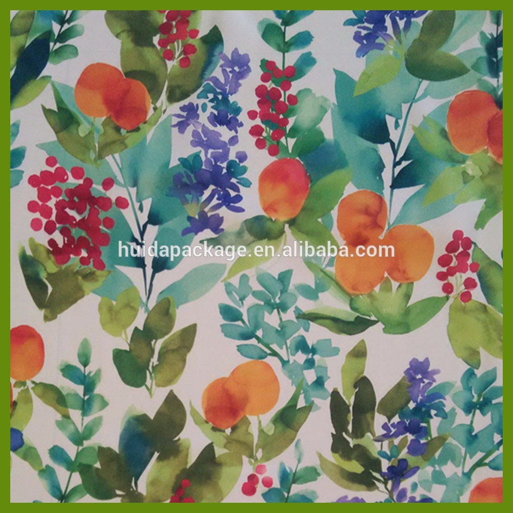 Freshness spring style printed flower table decration cloth made by BSCI audit supplier