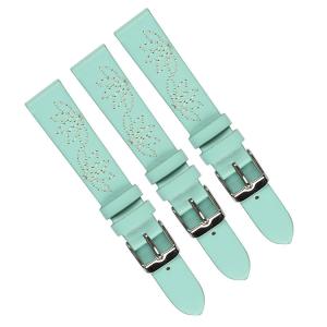 Quality Mint Green 18mm Leather Watch Strap Bands Flower Embroidered wholesale