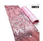Top-End African Market Sale Sustainable Voile Fabric Handmade Bridal Lace with