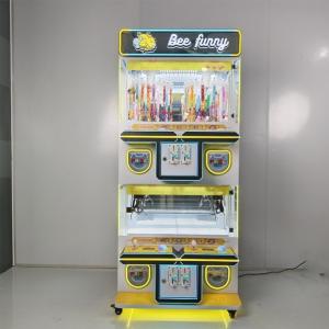 Quality Metal acrylic plastic 4 Player Coin Operated Crane Machine Doll Claw Vending Toy wholesale